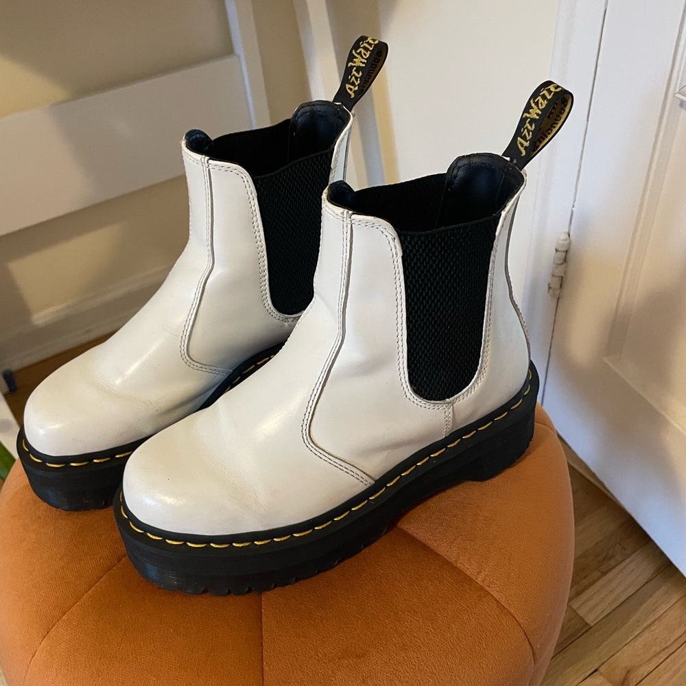 Dr. Martens White Platform Chelsea Boot Women’s Size 6